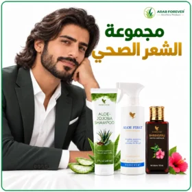 رجل مع مجموعة الشعر الصحي من فوريفر